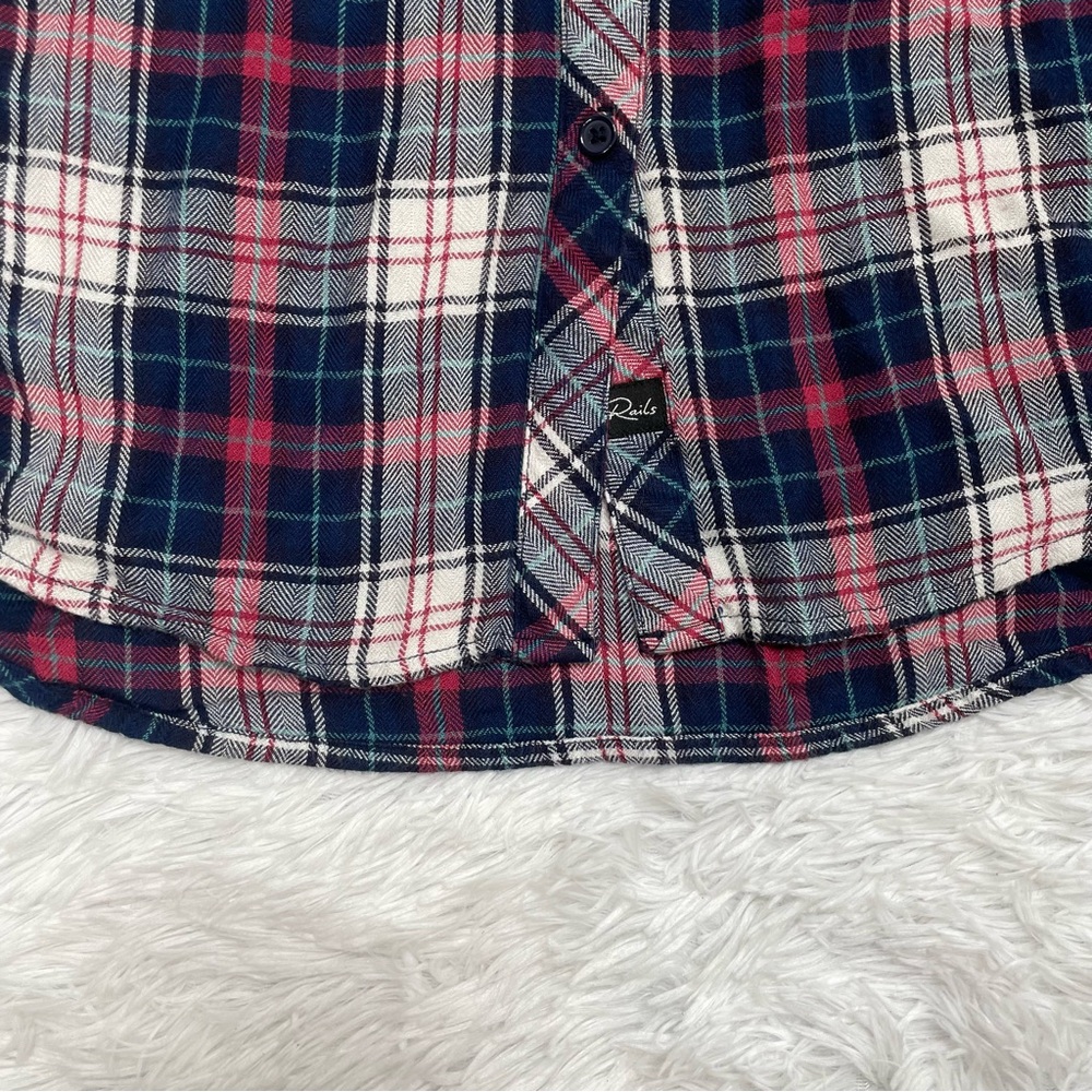 Rails Hunter Plaid Button Down Flannel Shirt Wome… - image 3